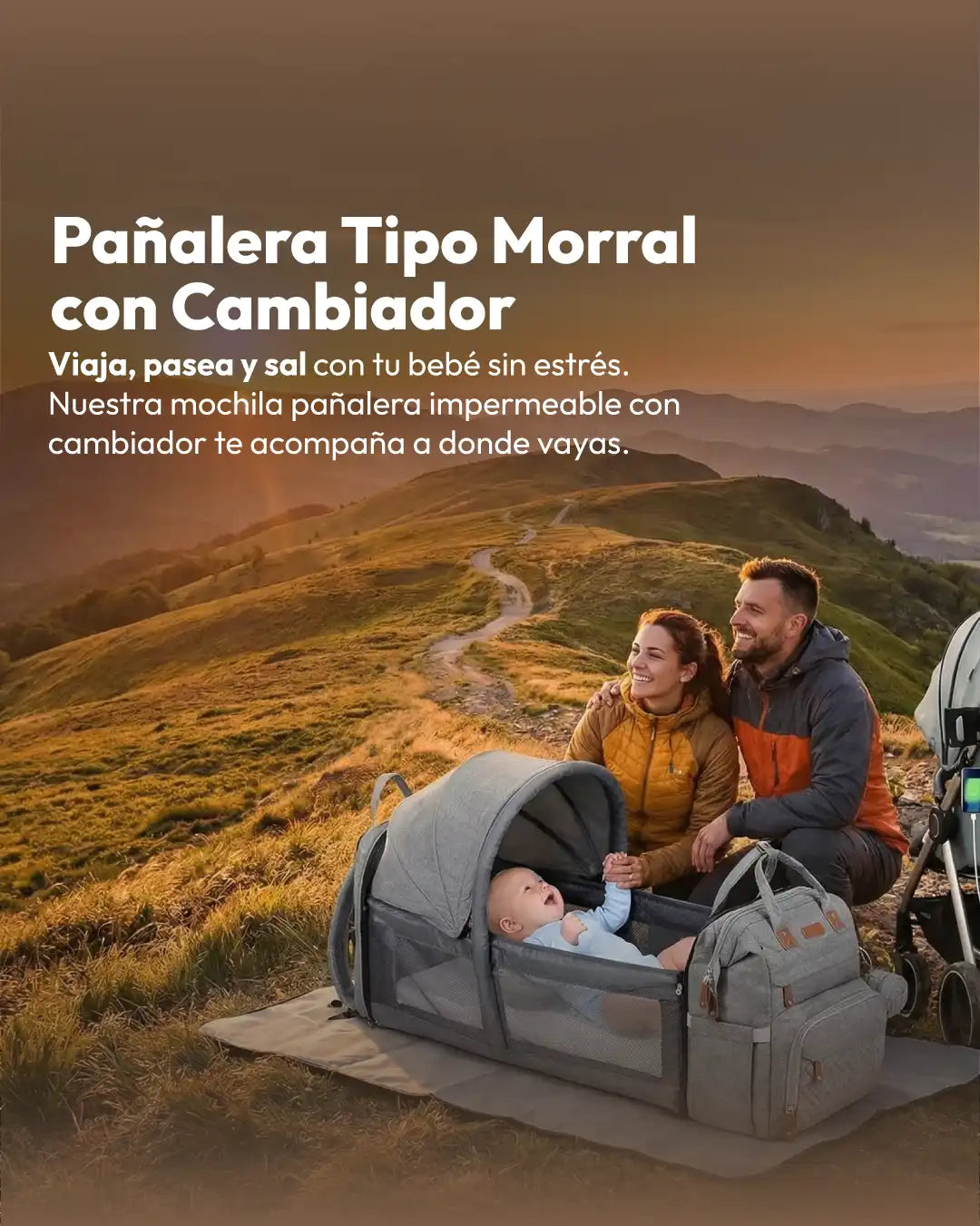 Pañalera Tipo Morral con Cambiador