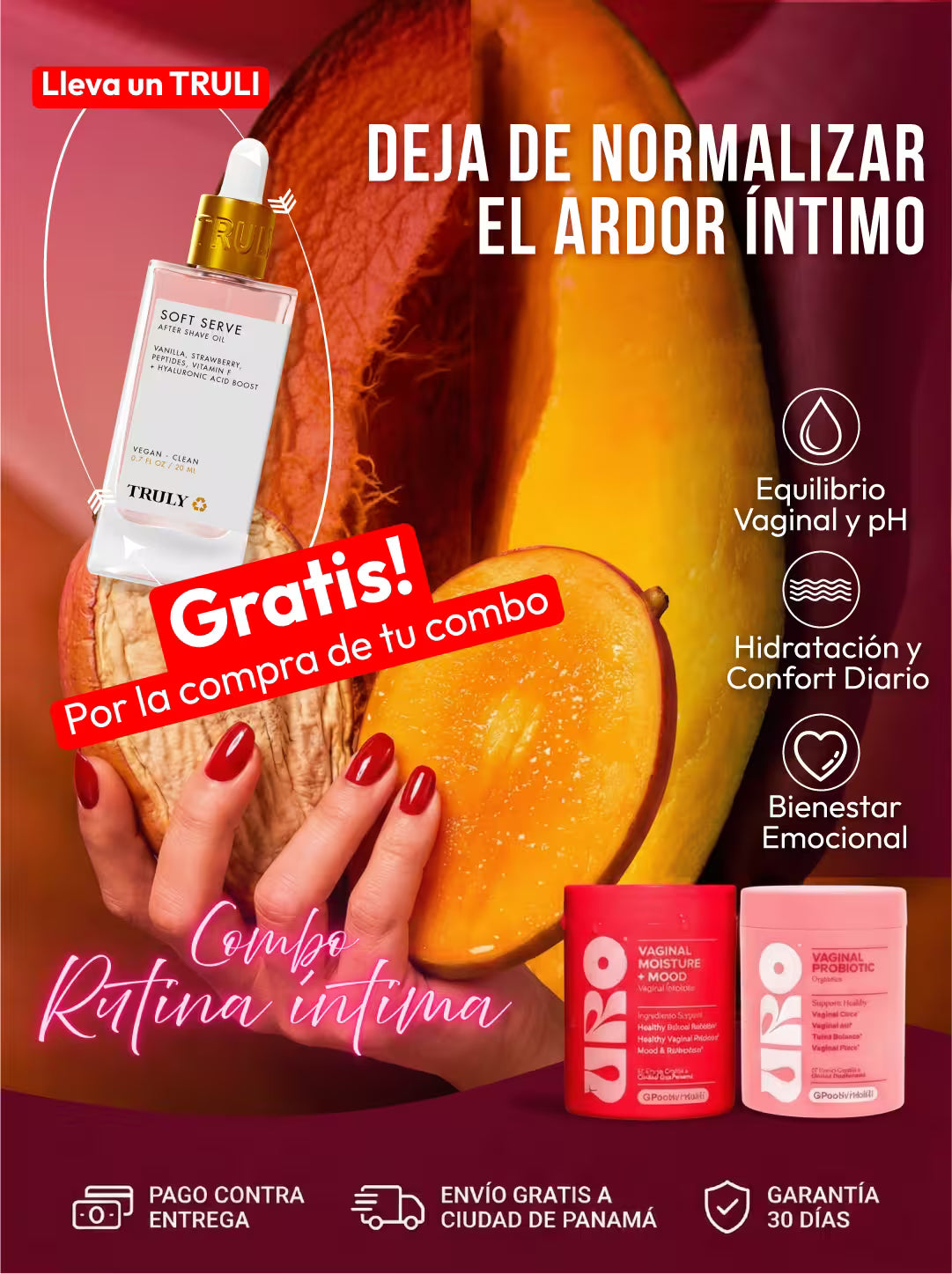 Combo Rutina Íntima URO + MOISTURE TRULY GRATIS